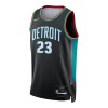 Camiseta Hombre NBA Detroit Pistons Jaden Ivey 2025-26 Nike City Edition Negro Swingman